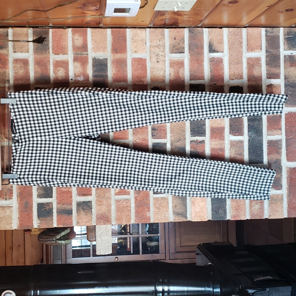 Mid rise gingham pant